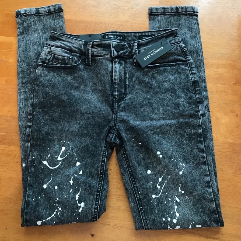 Kenneth Cole splatter paint jeans